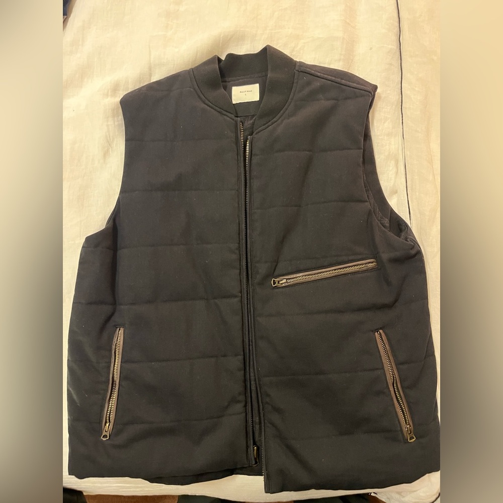 Black quilted Billy Reid vest. Great condition.
